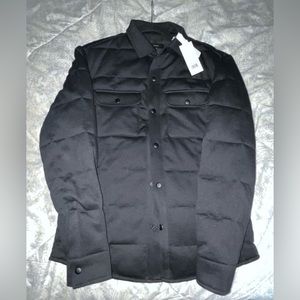 Vince Men's Quilted Mixed Media Shirt Jacket Size XS